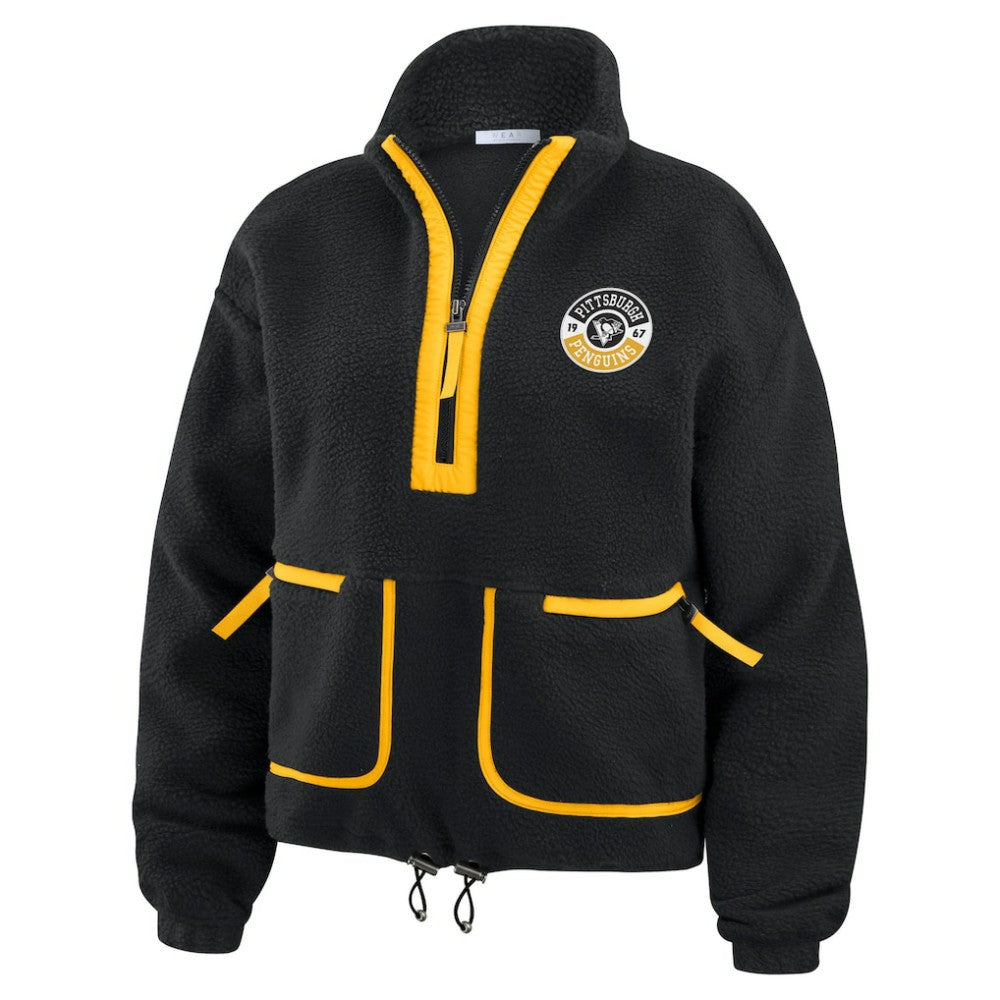Pittsburgh Penguins WEAR by Erin Andrews Women's Polar Fleece Half-Zip Jacket Sale