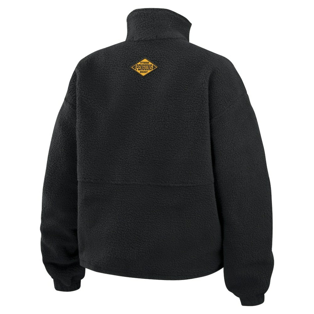 Pittsburgh Penguins WEAR by Erin Andrews Women's Polar Fleece Half-Zip Jacket Sale