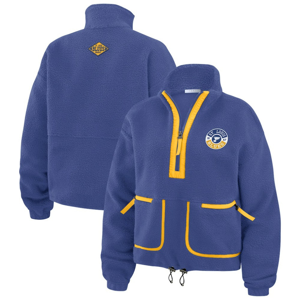 St. Louis Blues WEAR by Erin Andrews Women's Polar Fleece Half-Zip Jacket Online