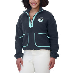 Seattle Kraken WEAR by Erin Andrews Women's Polar Fleece Half-Zip Jacket On Sale