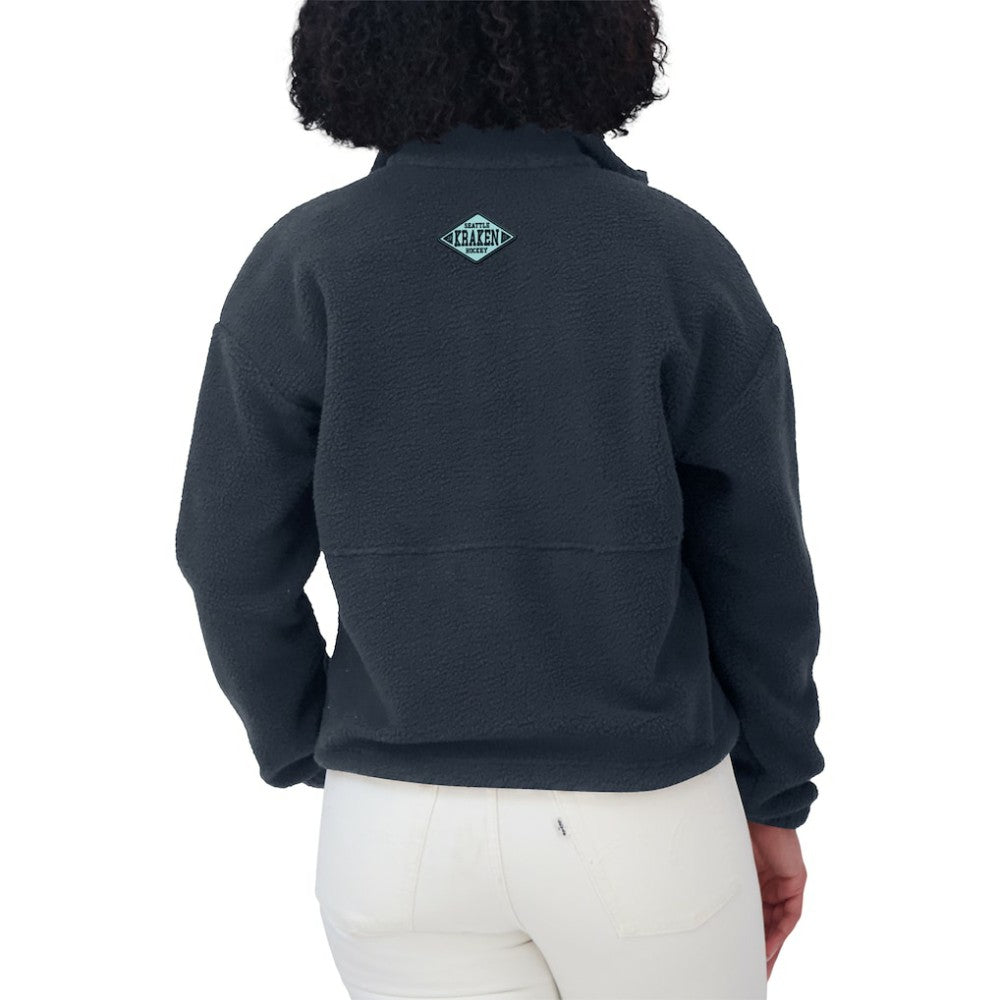 Seattle Kraken WEAR by Erin Andrews Women's Polar Fleece Half-Zip Jacket On Sale