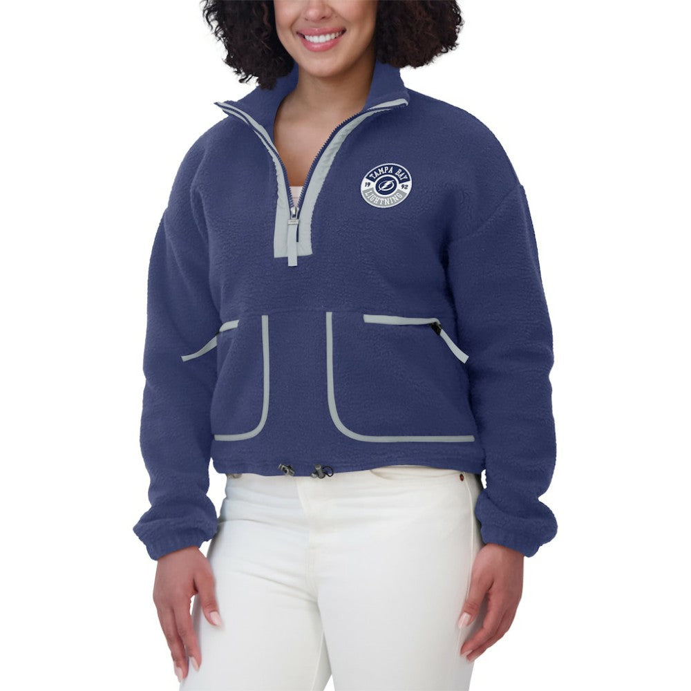 Tampa Bay Lightning WEAR by Erin Andrews Women's Polar Fleece Half-Zip Jacket Sale