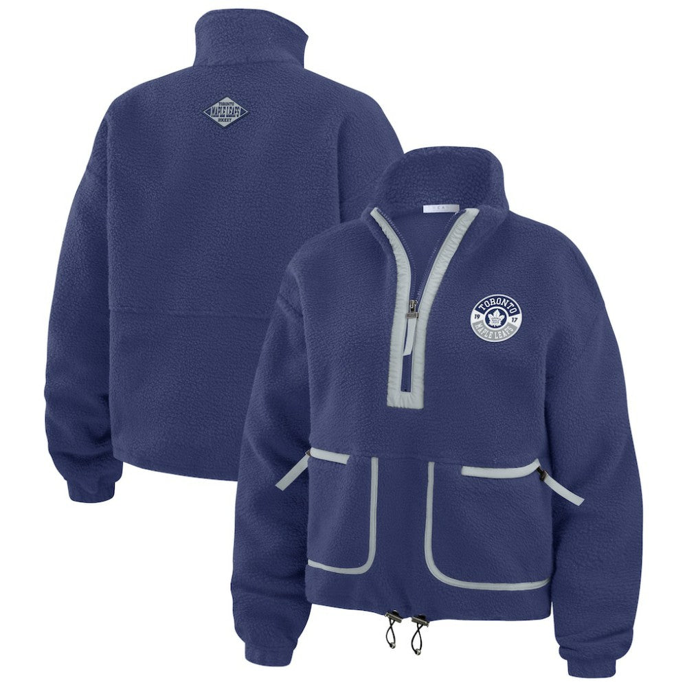 Toronto Maple Leafs WEAR by Erin Andrews Women's Polar Fleece Half-Zip Jacket Sale