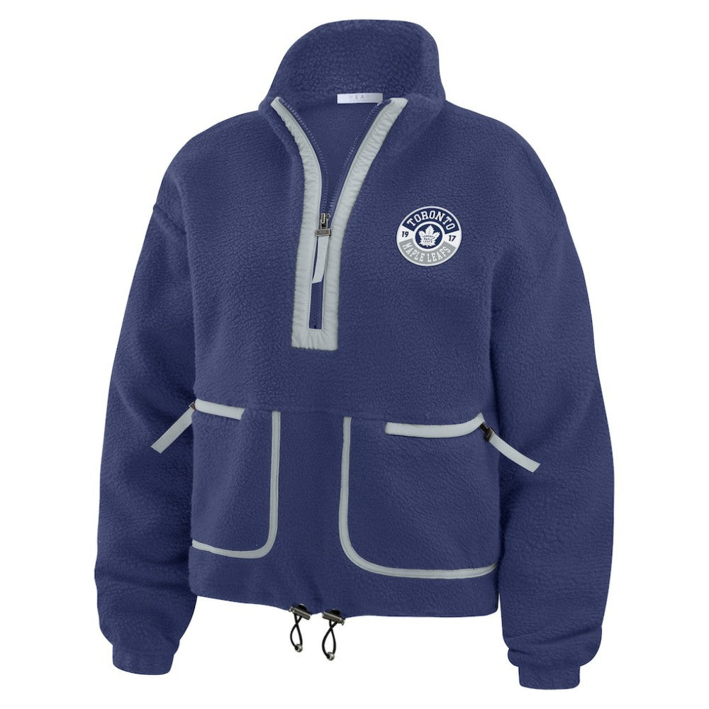 Toronto Maple Leafs WEAR by Erin Andrews Women's Polar Fleece Half-Zip Jacket Sale