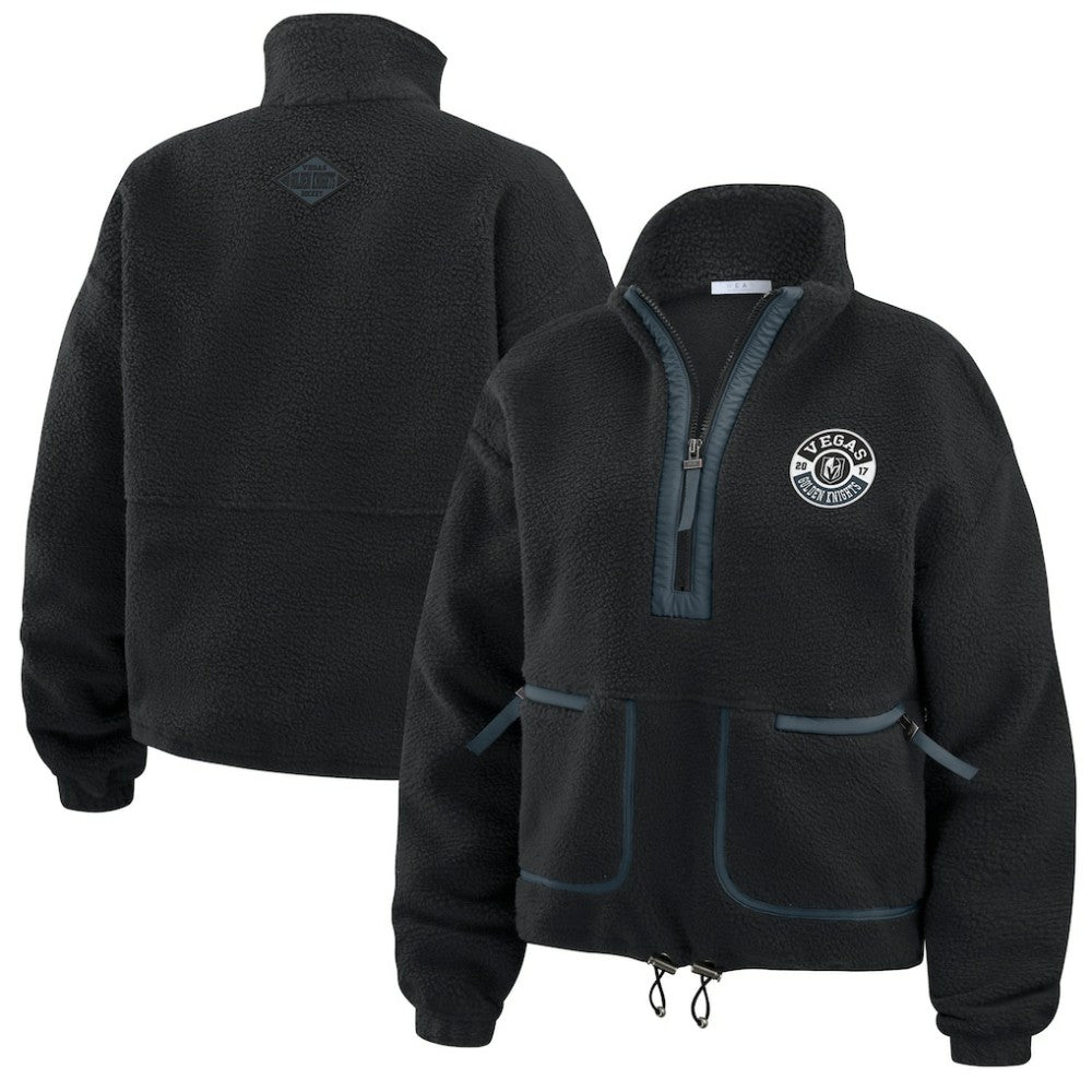 Vegas Golden Knights WEAR by Erin Andrews Women's Polar Fleece Half-Zip Jacket Discount