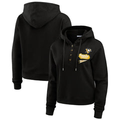 Pittsburgh Penguins WEAR by Erin Andrews Women's Waffle-Knit Pullover Hoodie For Sale