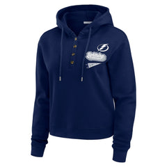 Tampa Bay Lightning WEAR by Erin Andrews Women's Waffle-Knit Pullover Hoodie Online