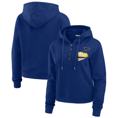 St. Louis Blues WEAR by Erin Andrews Women's Waffle-Knit Pullover Hoodie Online