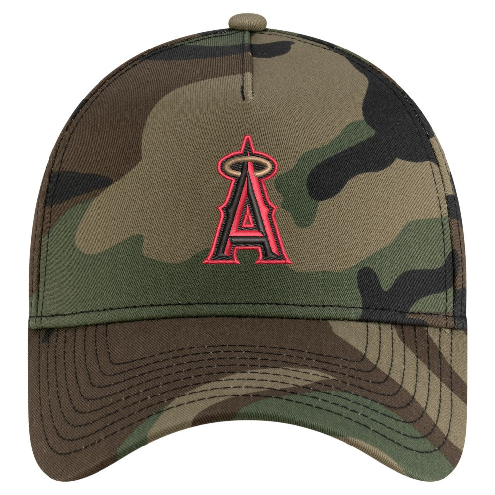 Los Angeles Angels New Era Woodland Team Pop 9FORTY A-Frame Adjustable Hat | MLB Shop