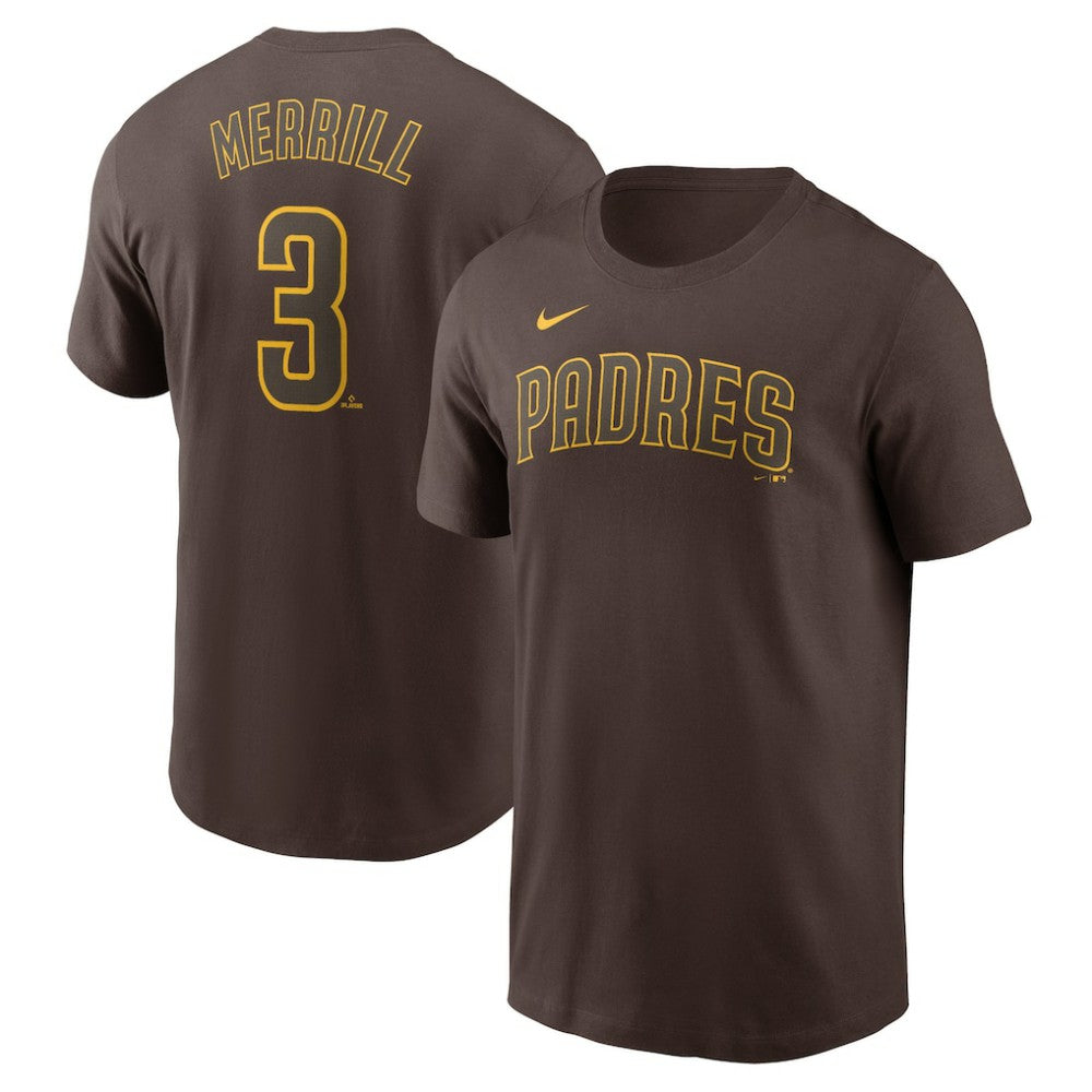 Jackson Merrill San Diego Padres Nike Fuse Name & Number T-Shirt | MLB Outlet