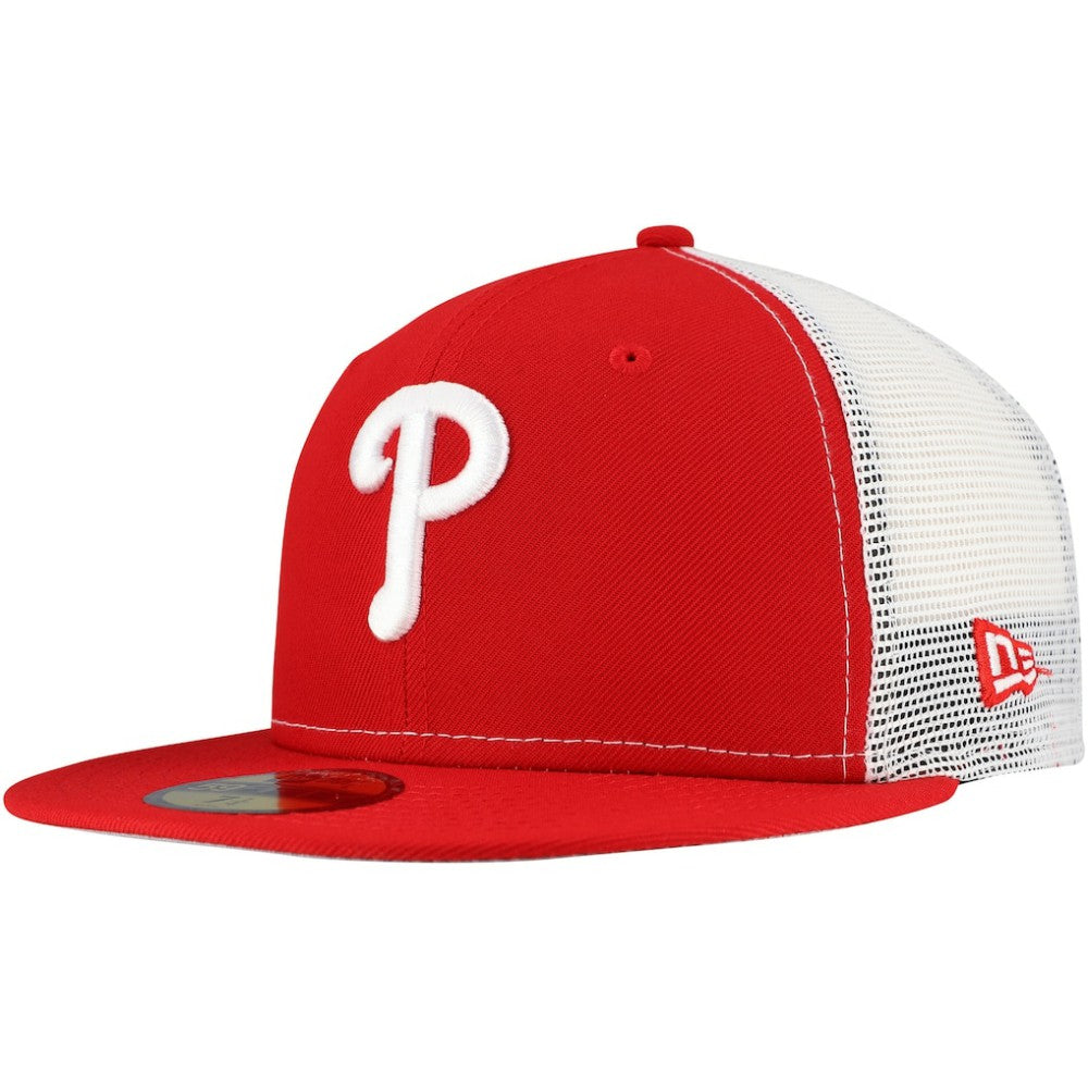 Philadelphia Phillies New Era Team Color 59FIFTY Trucker Fitted Hat | MLB Outlet