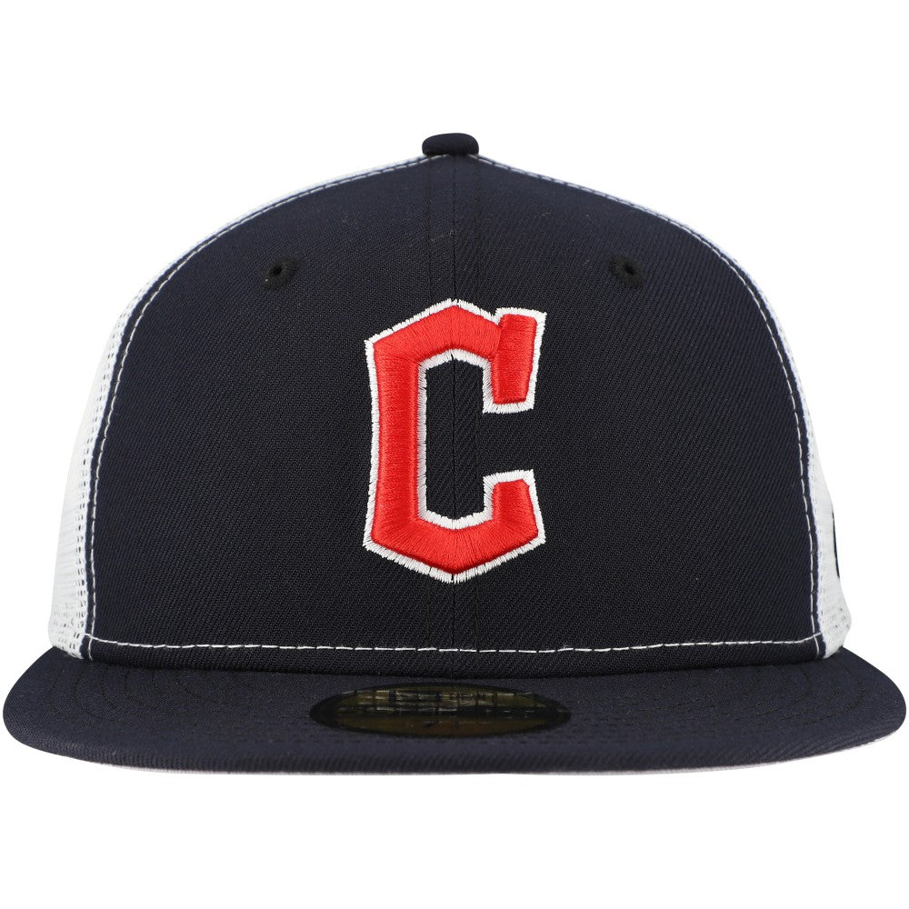 Cleveland Guardians New Era Team Color 59FIFTY Trucker Fitted Hat | MLB On Sale