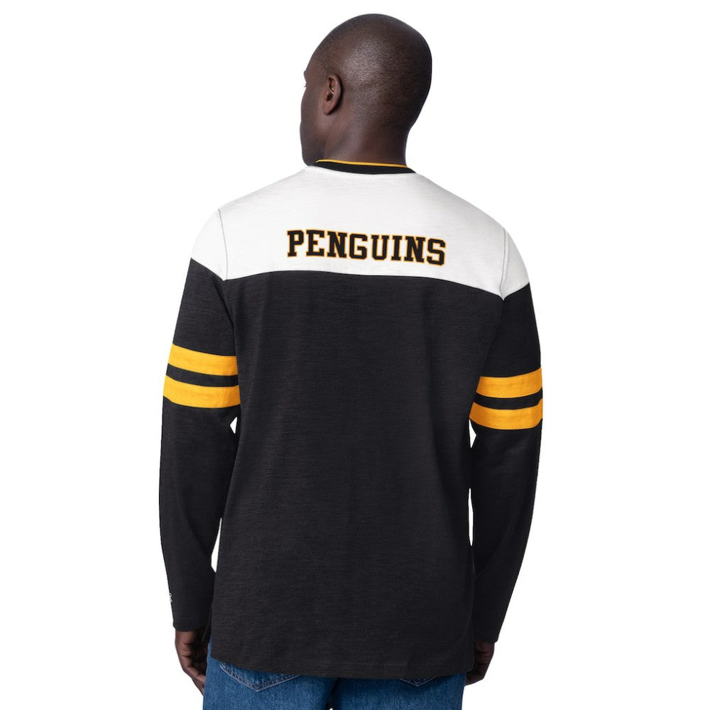 Pittsburgh Penguins Starter Blitz Durene Long Sleeve T-Shirt On Sale