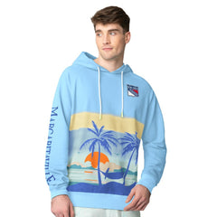 New York Rangers Margaritaville Island Dream Peached Pullover Hoodie For Sale