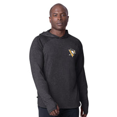 Pittsburgh Penguins MSX by Michael Strahan Fast Track Raglan Long Sleeve Hoodie T-Shirt Outlet