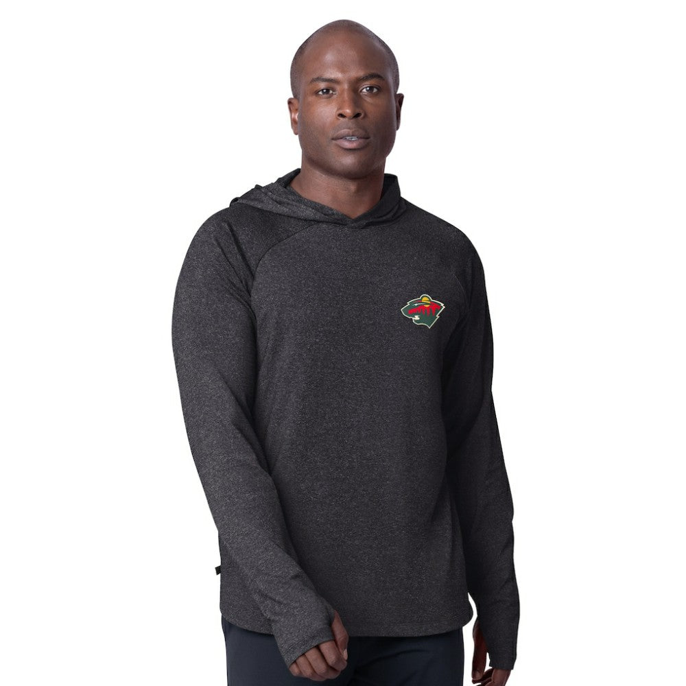 Minnesota Wild MSX by Michael Strahan Fast Track Raglan Long Sleeve Hoodie T-Shirt On Sale