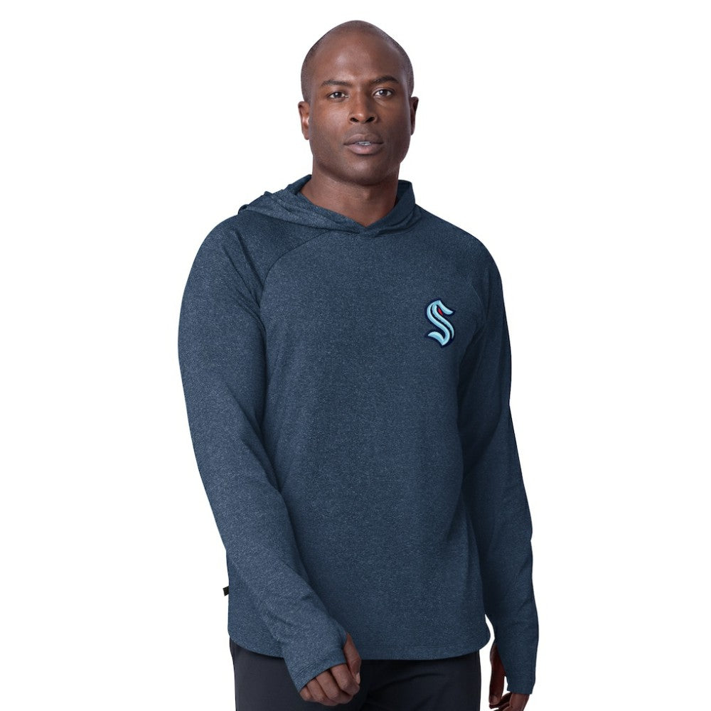 Seattle Kraken MSX by Michael Strahan Fast Track Raglan Long Sleeve Hoodie T-Shirt Discount