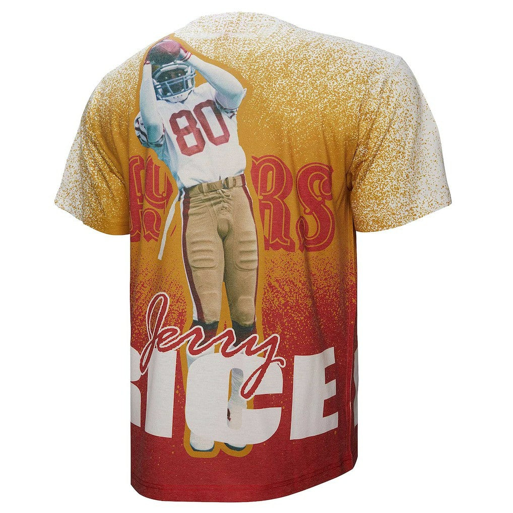 San Francisco 49ers Mitchell & Ness Jerry Rice  Burst Retired Player T-Shirt