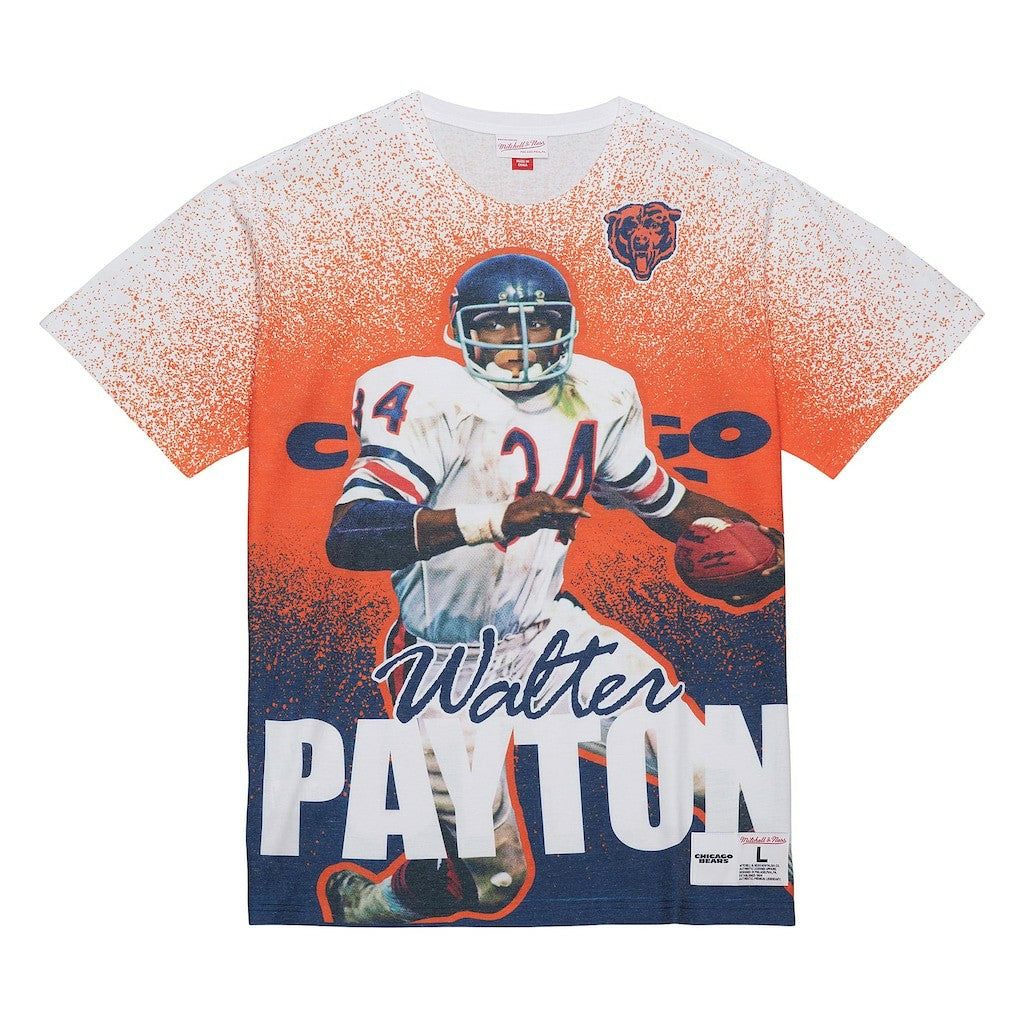 Chicago Bears Mitchell & Ness Walter Payton  Burst Retired Player T-Shirt