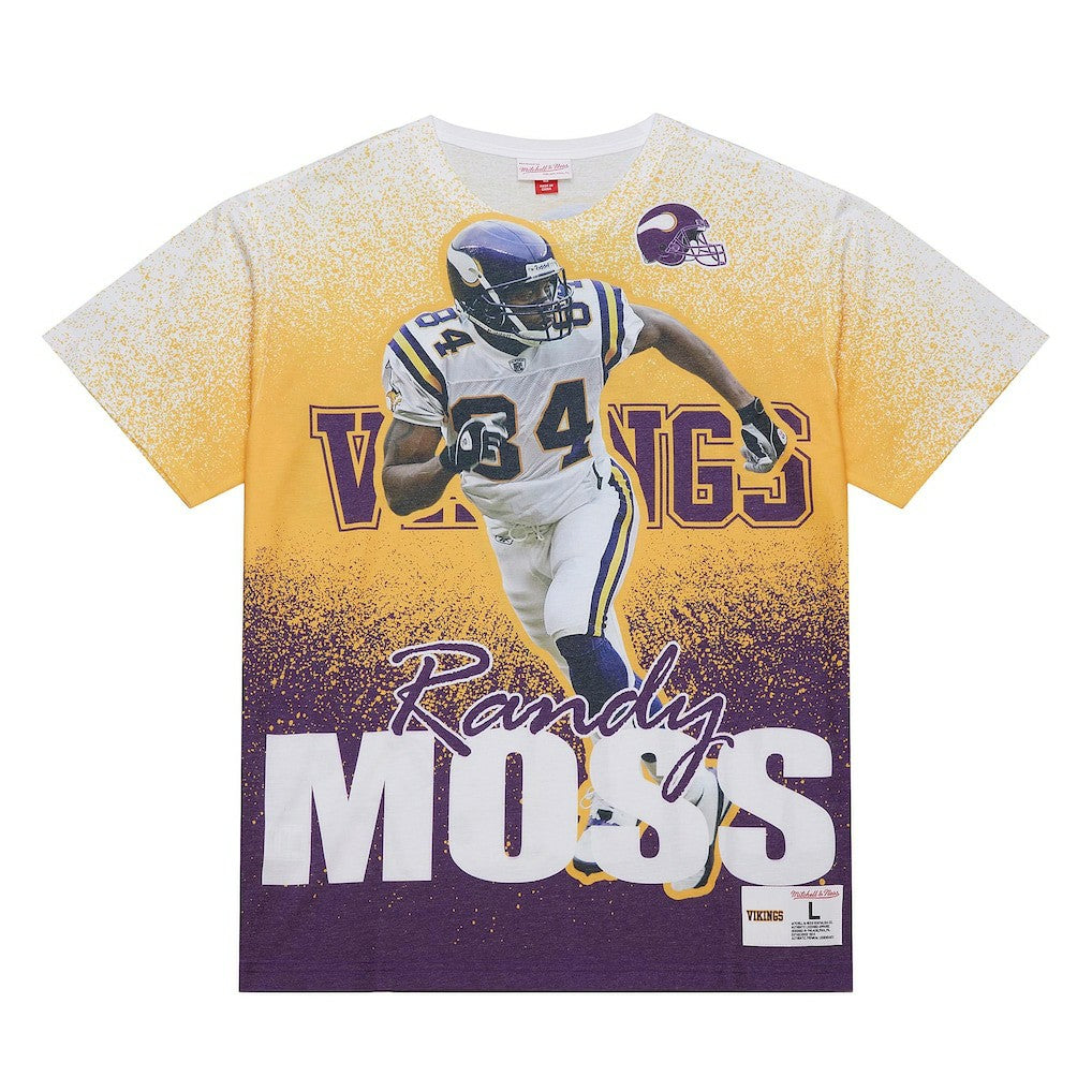 Minnesota Vikings Mitchell & Ness Randy Moss  Burst Retired Player T-Shirt