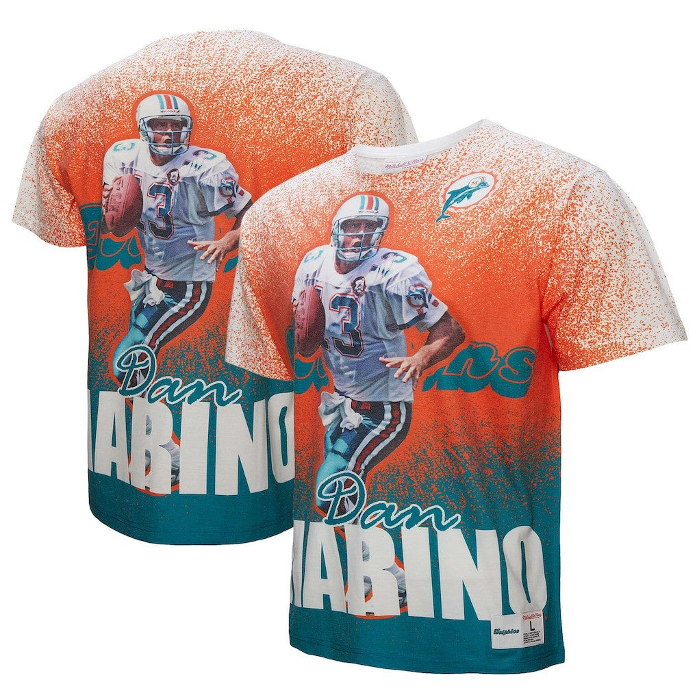 Miami Dolphins Mitchell & Ness Dan Marino  Burst Retired Player T-Shirt