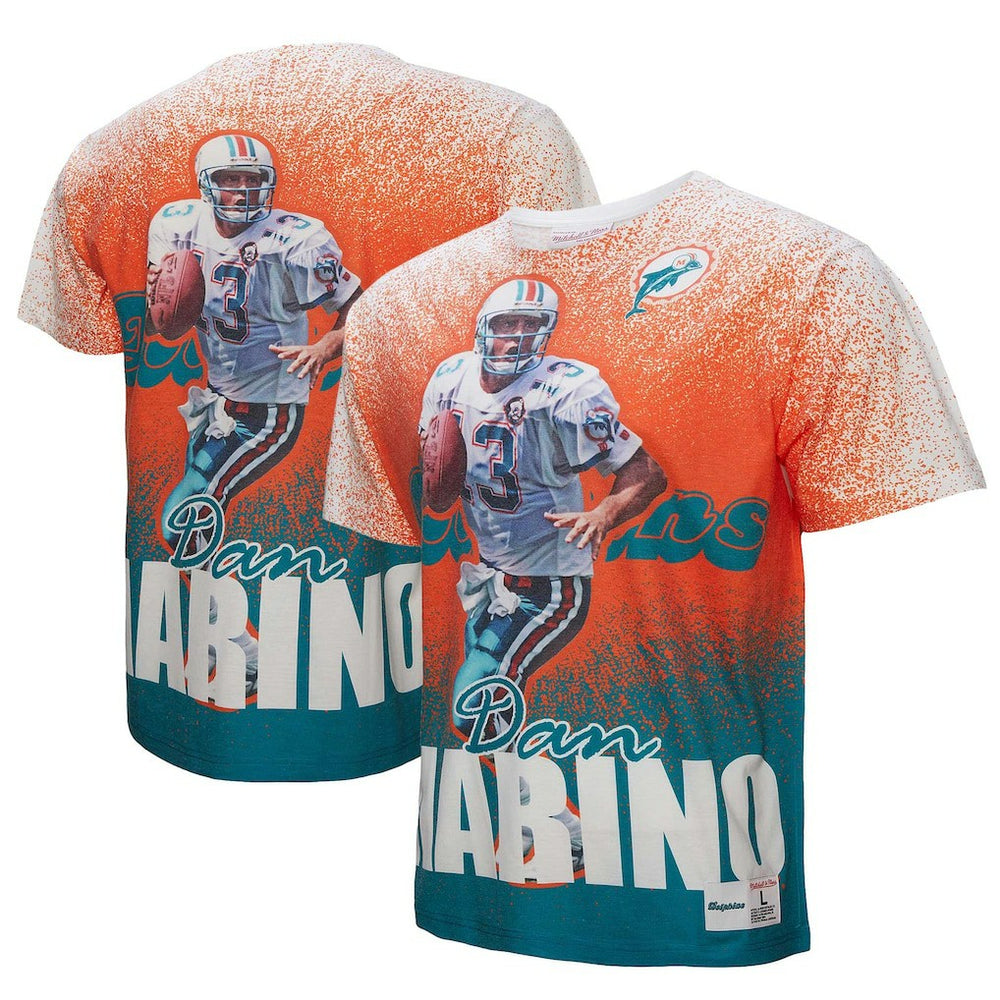Miami Dolphins Mitchell & Ness Dan Marino  Burst Retired Player T-Shirt