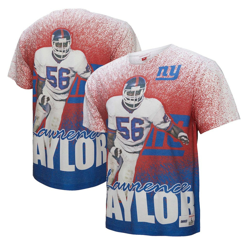 New York Giants Mitchell & Ness Lawrence Taylor  Burst Retired Player T-Shirt