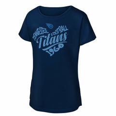 Tennessee Titans  Girls Youth Script Heart Dolman T-Shirt