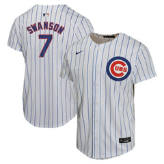 Dansby Swanson Chicago Cubs Nike Youth Home Game Player Jersey | MLB Discount