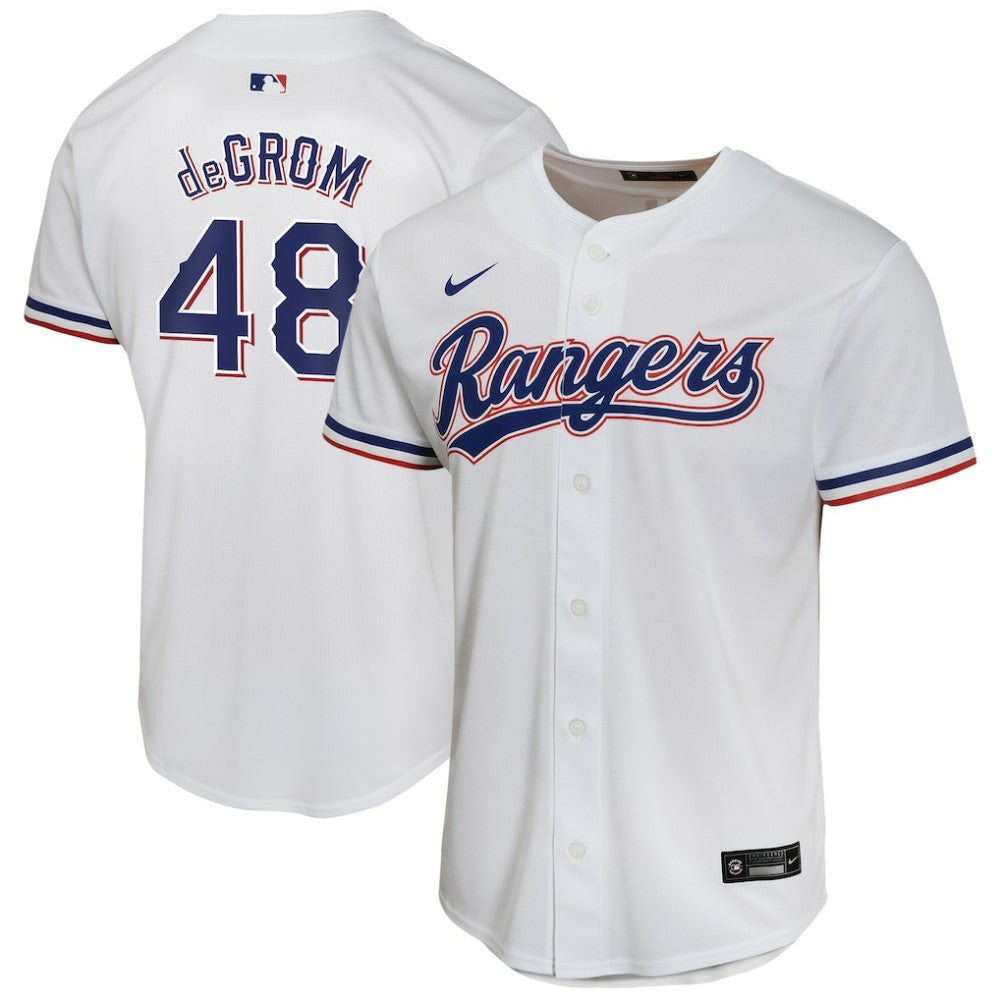 Jacob deGrom Texas Rangers Nike Youth Home Game Player Jersey | MLB New