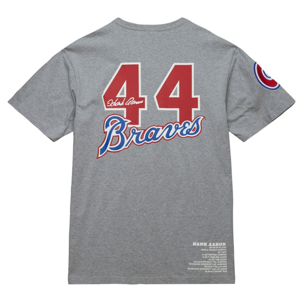 Hank Aaron Atlanta Braves Mitchell & Ness Cooperstown Collection Legends T-Shirt | MLB US