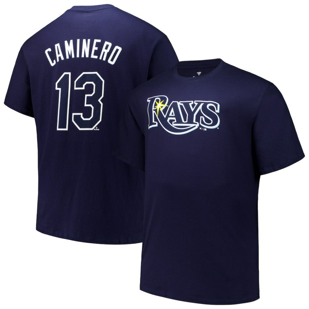 Junior Caminero Tampa Bay Rays Fanatics Big & Tall Name & Number T-Shirt | MLB On Sale