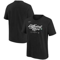 Boston Celtics Youth 2024 NBA Playoffs Mantra T-Shirt On Sale
