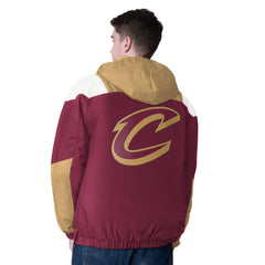 Cleveland Cavaliers Starter Charger Half-Zip Pullover Jacket- Wine/Gold online Online