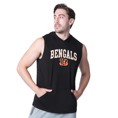 Cincinnati Bengals  MSX by Michael Strahan Action Sleeveless Pullover Hoodie
