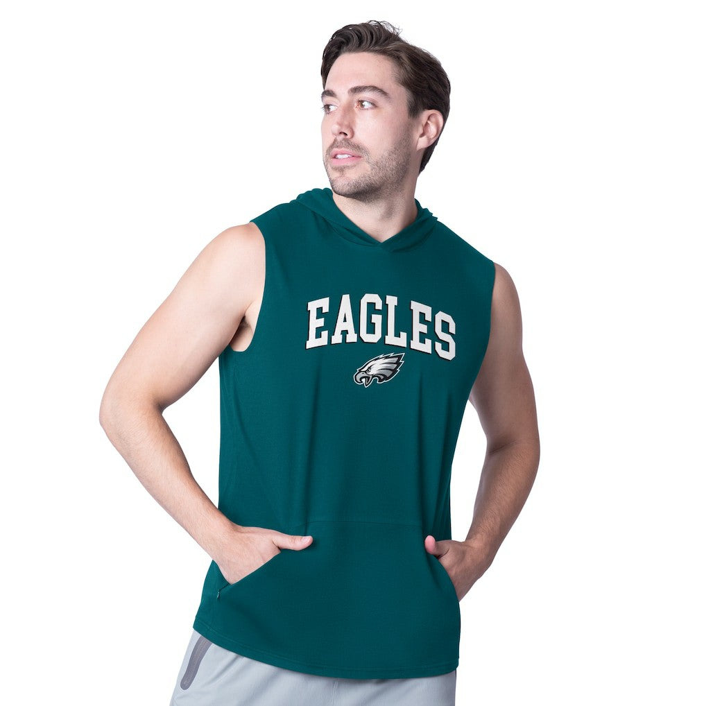 Philadelphia Eagles  MSX by Michael Strahan Action Sleeveless Pullover Hoodie