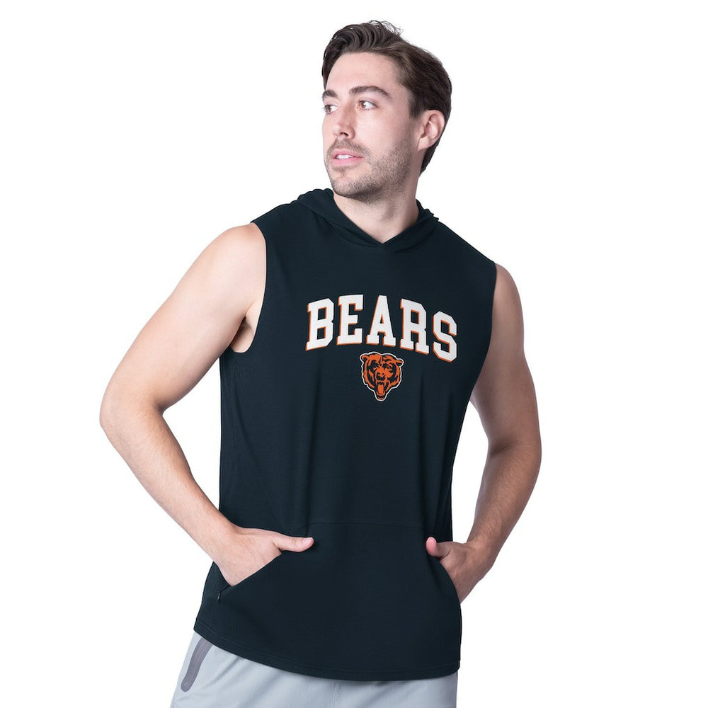 Chicago Bears  MSX by Michael Strahan Action Sleeveless Pullover Hoodie