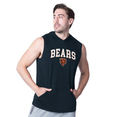 Chicago Bears  MSX by Michael Strahan Action Sleeveless Pullover Hoodie