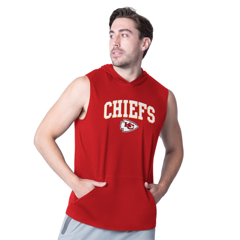 Kansas City Chiefs  MSX by Michael Strahan Action Sleeveless Pullover Hoodie