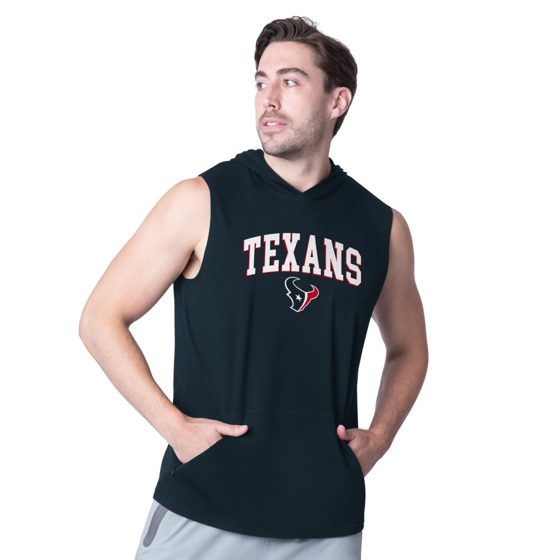Houston Texans  MSX by Michael Strahan Action Sleeveless Pullover Hoodie