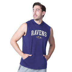 Baltimore Ravens  MSX by Michael Strahan Action Sleeveless Pullover Hoodie
