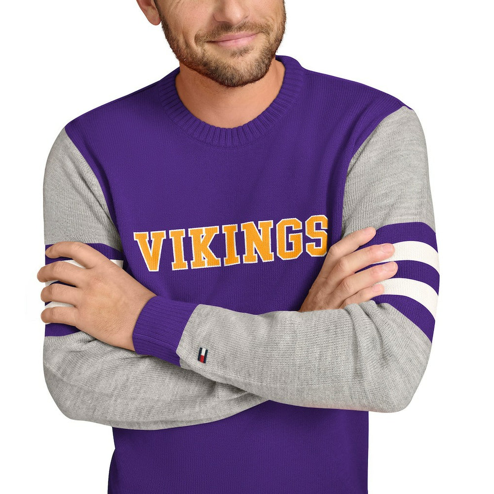 Minnesota Vikings  Tommy Hilfiger Acrylic Crewneck Pullover Sweater