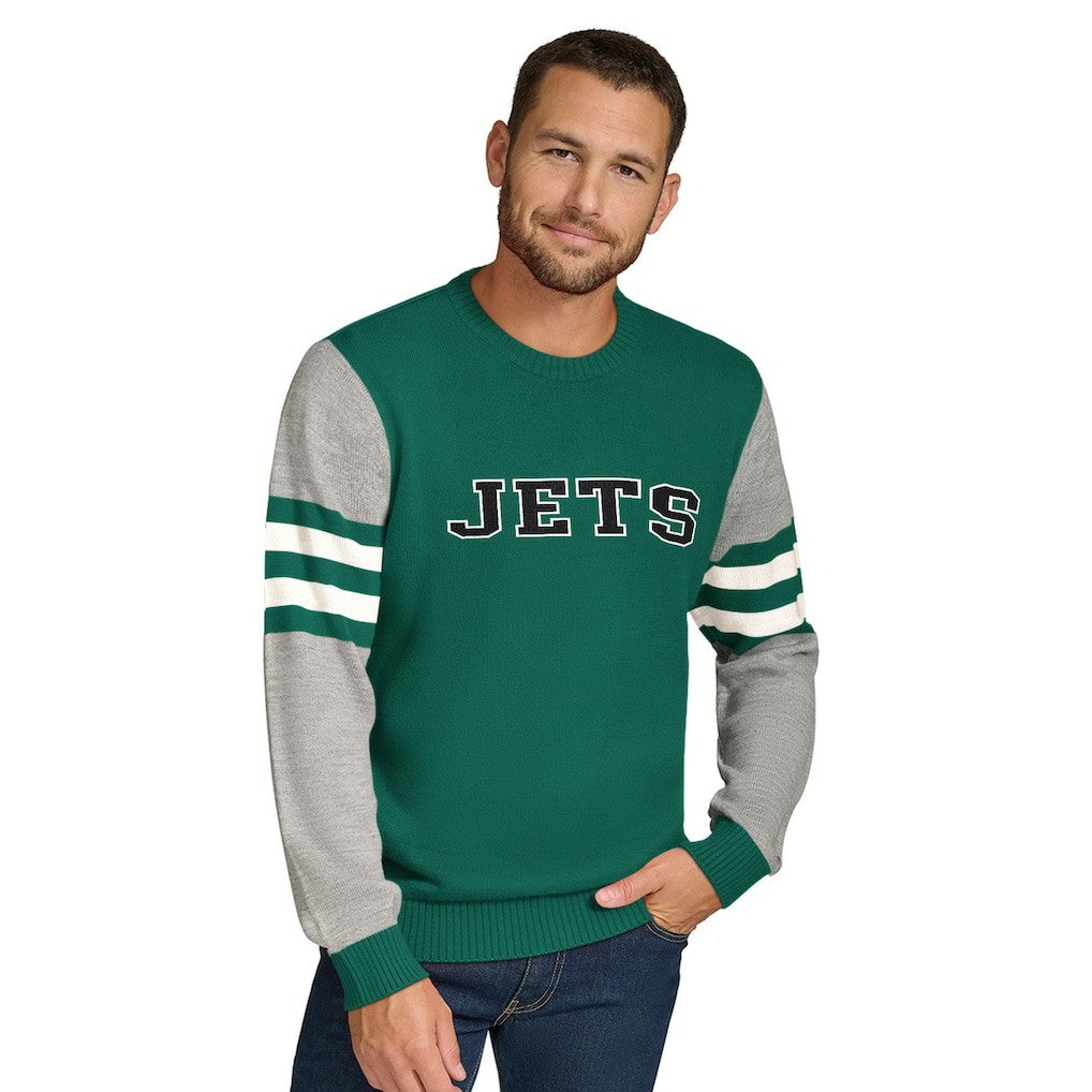 New York Jets  Tommy Hilfiger Acrylic Crewneck Pullover Sweater