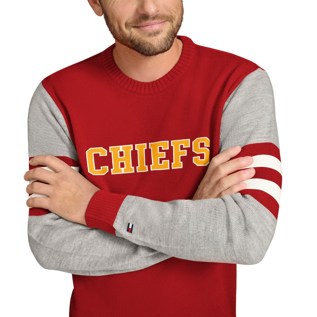 Kansas City Chiefs  Tommy Hilfiger Acrylic Crewneck Pullover Sweater