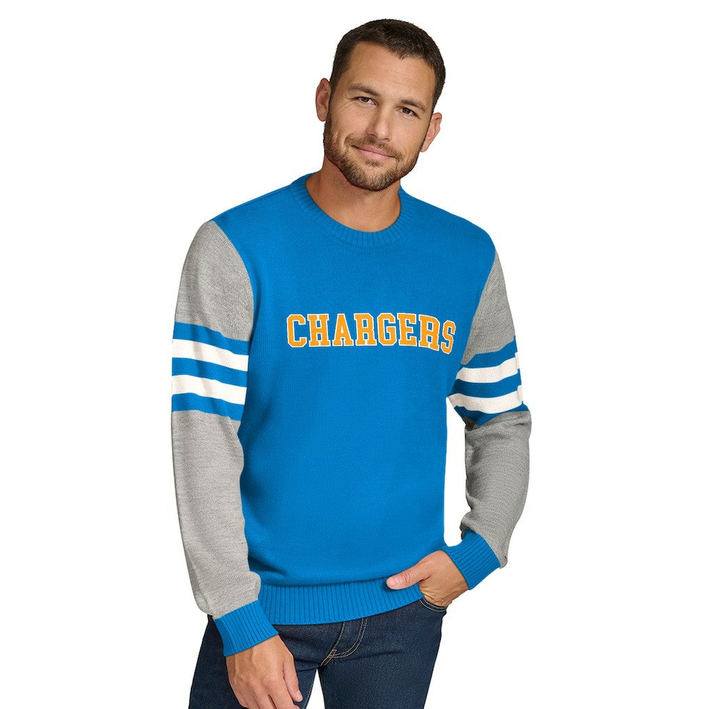 Los Angeles Chargers  Tommy Hilfiger Acrylic Crewneck Pullover Sweater