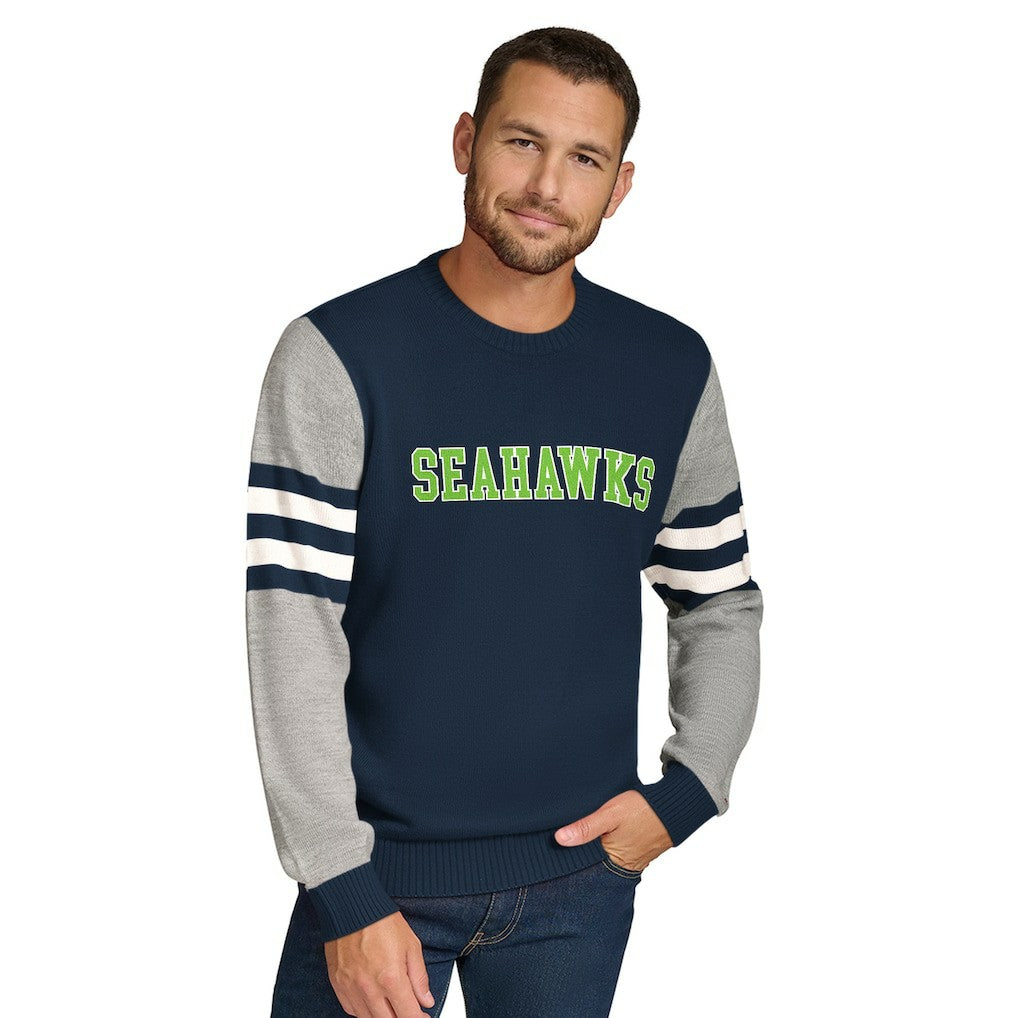 Seattle Seahawks  Tommy Hilfiger Acrylic Crewneck Pullover Sweater