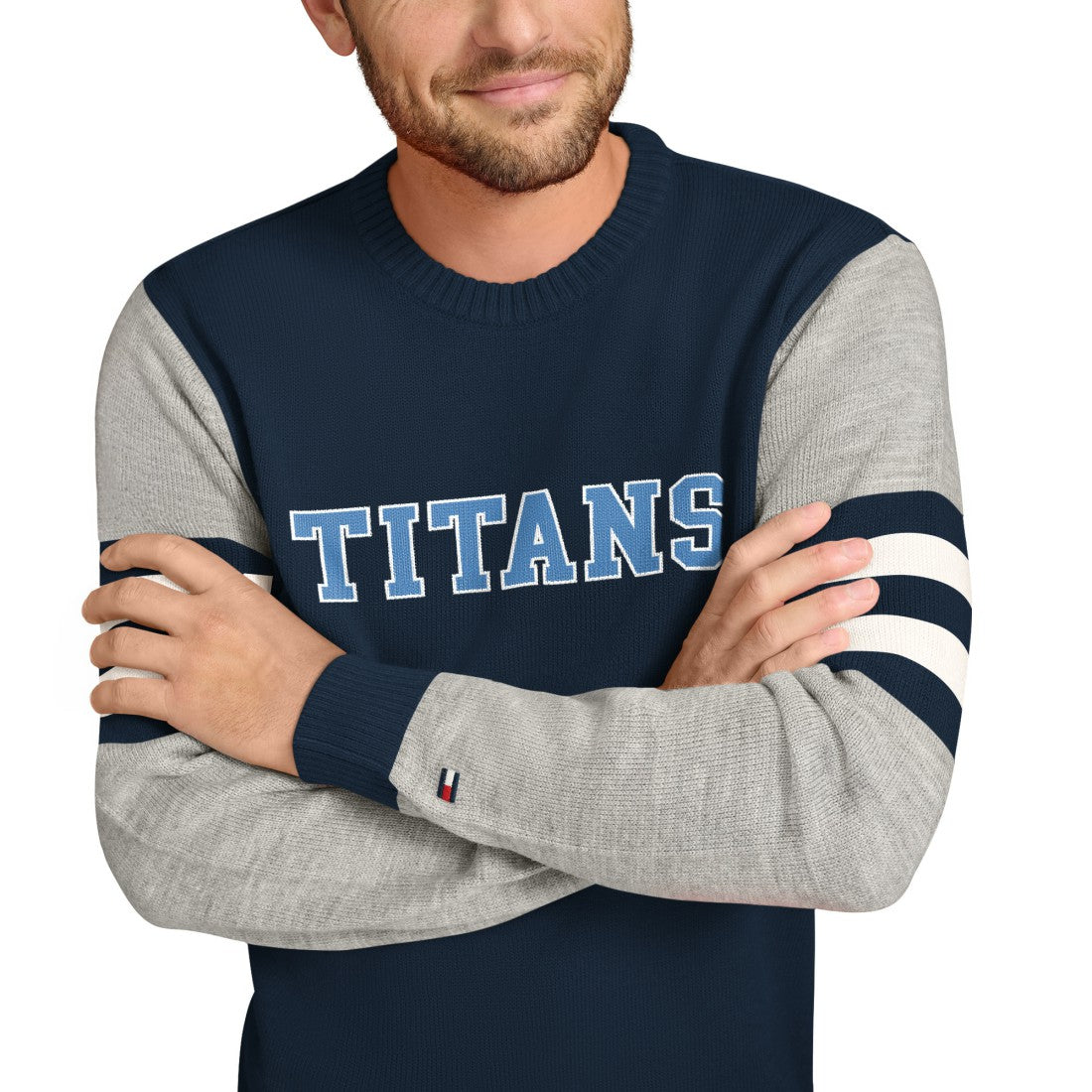 Tennessee Titans  Tommy Hilfiger Acrylic Crewneck Pullover Sweater