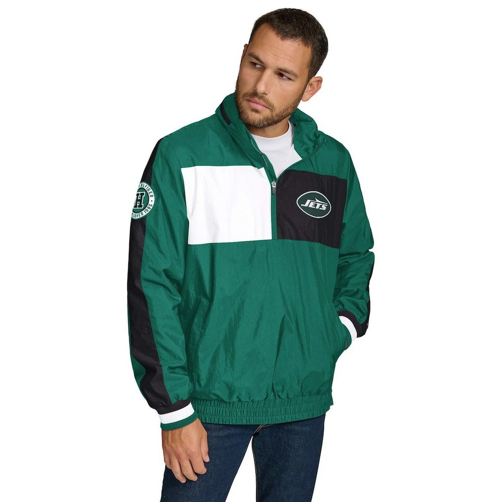 New York Jets  Tommy Hilfiger Gael Lightweight Half-Zip Hoodie Jacket