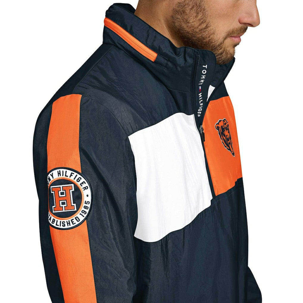 Chicago Bears  Tommy Hilfiger Gael Lightweight Half-Zip Pullover Hoodie Jacket