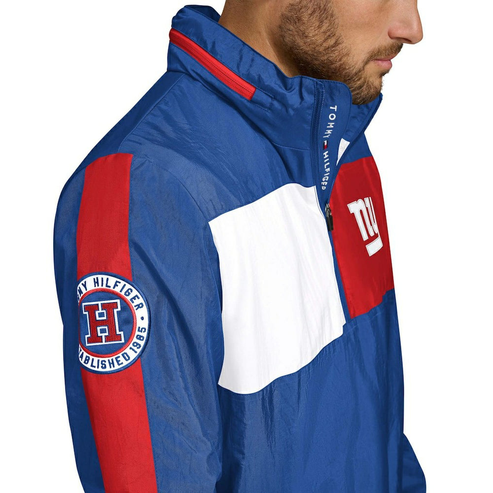 New York Giants  Tommy Hilfiger Gael Lightweight Half-Zip Hoodie Jacket